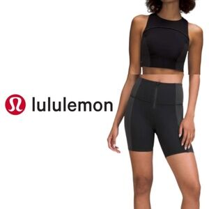 Lululemon Hike to Swim Bra & Short 6" Set - Black/Graphite Grey/Graphite Grey -2